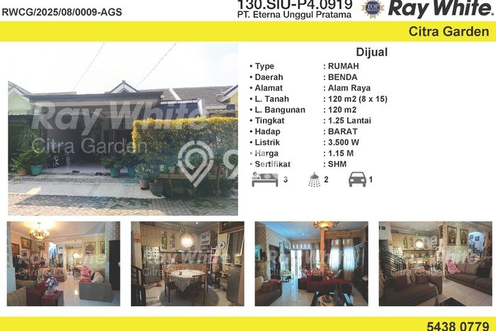 Dijual Rumah 3 Kamar Lokasi Ideal Nyaman dan Strategis di Benda Dijual Rumah 3 Kamar Lokasi Ideal Nyaman dan Strategis di Benda