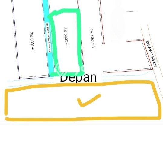Lahan untuk Disewa di Badung Luas 100m2 Lahan untuk Disewa di Badung Luas 100m2