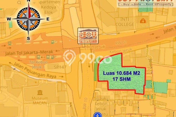 Tanah Kavling untuk Dijual di Kebon Jeruk Jakarta Barat 10684m2 Tanah Kavling untuk Dijual di Kebon Jeruk Jakarta Barat 10684m2