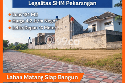 Tanah Dijual di Yogyakarta Seluas 131m2 Strategis Tanah Dijual di Yogyakarta Seluas 131m2 Strategis