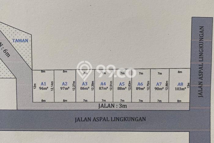 Tanah Kawasan Tlogomas, Luas 86m2m², Area Komersial Tanah Kawasan Tlogomas, Luas 86m2m², Area Komersial