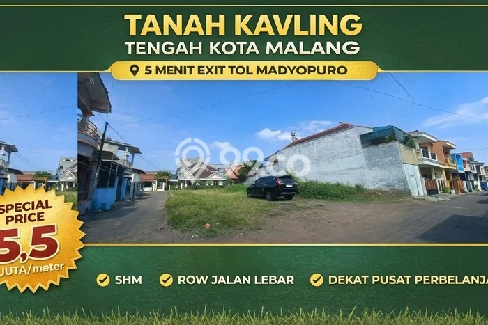 Jarang Ada! Tanah di Klojen Punya Luas 141m2 SHM Jarang Ada! Tanah di Klojen Punya Luas 141m2 SHM