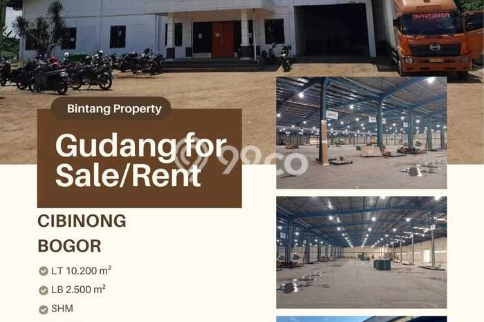 Disewakan Gudang komersial di Cibinong luas bangunan 2500m2 Disewakan Gudang komersial di Cibinong luas bangunan 2500m2
