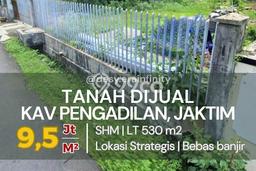 Tanah Dijual di Jakarta Timur Seluas 530m2 Strategis Tanah Dijual di Jakarta Timur Seluas 530m2 Strategis