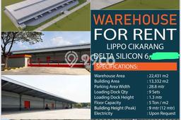 Unit Gudang disewakan di Cikarang Selatan Bekasi dengan LT 22431m2 / LB 13332m2 Unit Gudang disewakan di Cikarang Selatan Bekasi dengan LT 22431m2 / LB 13332m2