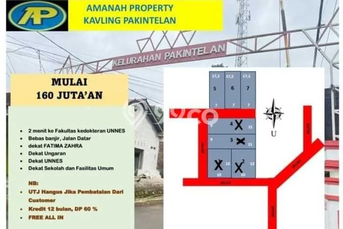 Kavling Tanah Dijual di Gunung Pati, Semarang, Luas 120m2 Area Strategis Kavling Tanah Dijual di Gunung Pati, Semarang, Luas 120m2 Area Strategis