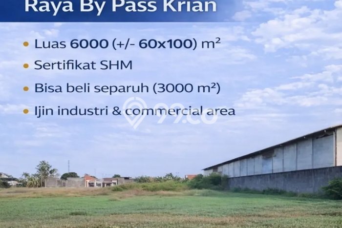 Gudang Bagus LT 6060m2 LB 6060m2 Dijual di Krian Sidoarjo Gudang Bagus LT 6060m2 LB 6060m2 Dijual di Krian Sidoarjo