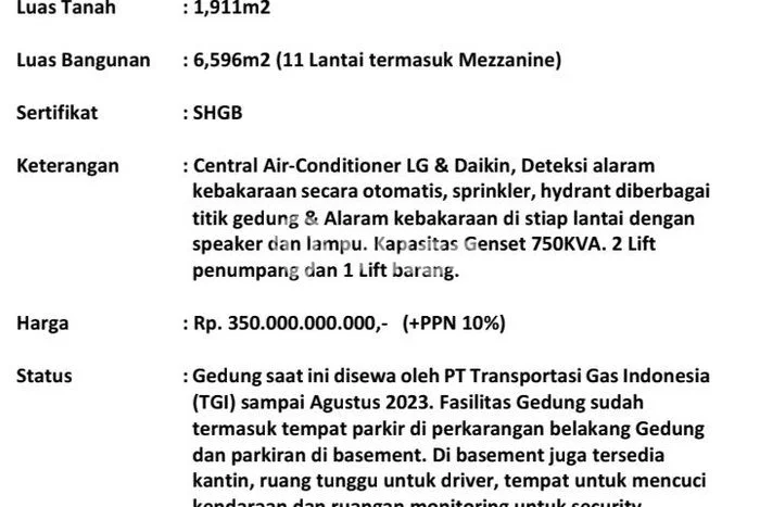 Kantor Bagus Dijual LB 6569m2 Lokasi Strategis Jakarta Pusat Area Cocok untuk Berbisnis Kantor Bagus Dijual LB 6569m2 Lokasi Strategis Jakarta Pusat Area Cocok untuk Berbisnis