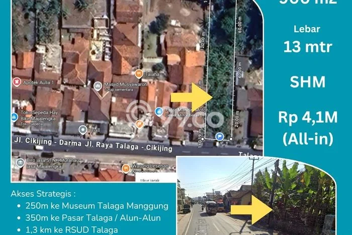 Tanah Area Berkembang Kawasan Talaga, Luas 900m², Akses ke Fasilitas, Lingkungan Asri Tanah Area Berkembang Kawasan Talaga, Luas 900m², Akses ke Fasilitas, Lingkungan Asri