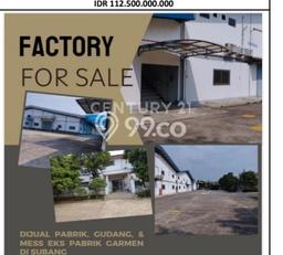 Gudang Dijual di Subang Kuningan dengan Luas Bangunan 17143m2 Gudang Dijual di Subang Kuningan dengan Luas Bangunan 17143m2