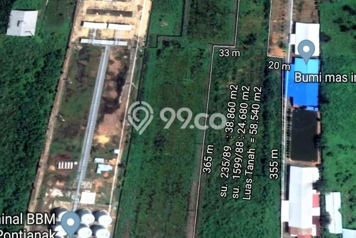 Tanah untuk Dijual di Pontianak Kota Pontianak Luas 58540m2 Tanah untuk Dijual di Pontianak Kota Pontianak Luas 58540m2
