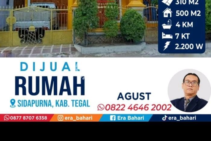 Hunian Cantik Minimalis Lb 500m2 di Dukuhturi, Tegal Hunian Cantik Minimalis Lb 500m2 di Dukuhturi, Tegal