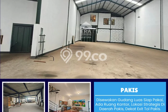 Disewakan Gudang komersial di Pakis luas bangunan 1000m2 Disewakan Gudang komersial di Pakis luas bangunan 1000m2