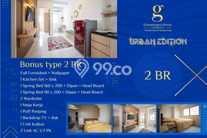 Siap Milik Apartemen 2 Kamar Tidur, 1 Kamar Mandi di Kebomas, Gresik Siap Milik Apartemen 2 Kamar Tidur, 1 Kamar Mandi di Kebomas, Gresik