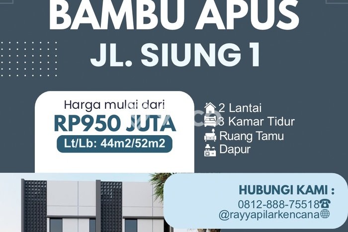 Ready to Use! Luxury House LT 44m2 Desain Elegan di Bambu Apus Ready to Use! Luxury House LT 44m2 Desain Elegan di Bambu Apus