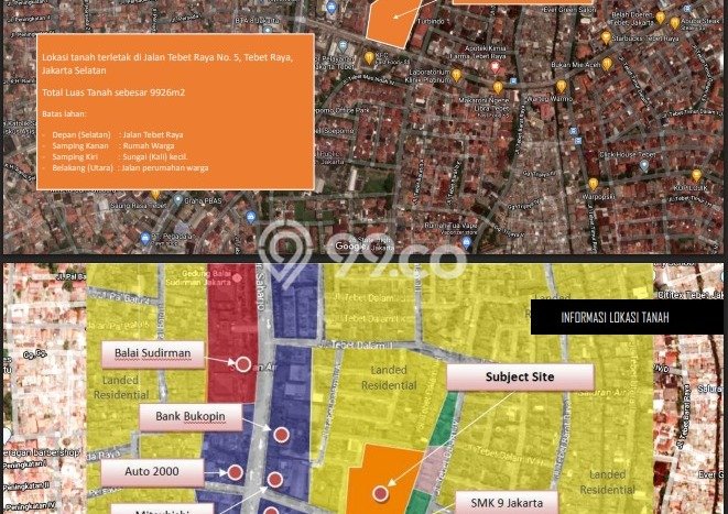 Kavling Tanah Dijual di Tebet Jakarta Selatan Spesifikasi 9926m2 Kavling Tanah Dijual di Tebet Jakarta Selatan Spesifikasi 9926m2