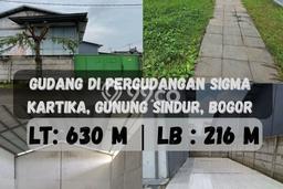 Gudang Disewa di Gunung Sindur, Bogor, LT 630m2 / LB 216m2 Gudang Disewa di Gunung Sindur, Bogor, LT 630m2 / LB 216m2