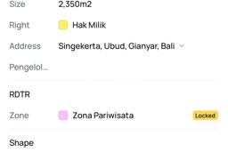Tanah Kavling untuk Disewa di Ubud Gianyar 2390m2 Tanah Kavling untuk Disewa di Ubud Gianyar 2390m2