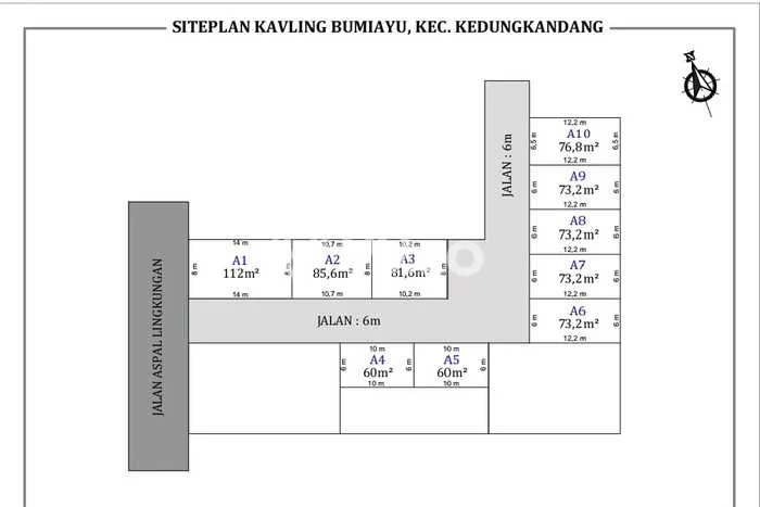 Tanah Area Prospektif di , Luas 60m2m², Akses ke Fasilitas, Lingkungan Nyaman Tanah Area Prospektif di , Luas 60m2m², Akses ke Fasilitas, Lingkungan Nyaman