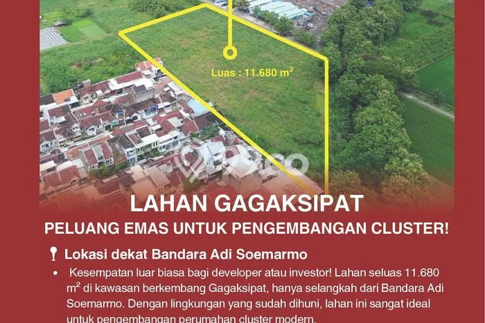 Jarang Ada! Tanah di Ngemplak Punya Luas 11680m2 - Jarang Ada! Tanah di Ngemplak Punya Luas 11680m2 -