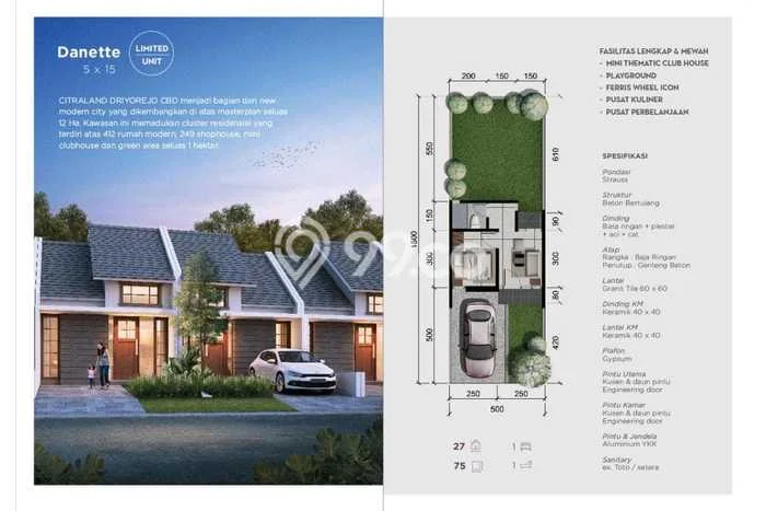 Rumah Modern Minimalis 1 Kamar Siap Huni di Driyorejo Rumah Modern Minimalis 1 Kamar Siap Huni di Driyorejo