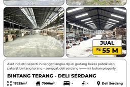 Pabrik Dijual di Sunggal Deli Serdang dengan LB 7000m2 Pabrik Dijual di Sunggal Deli Serdang dengan LB 7000m2