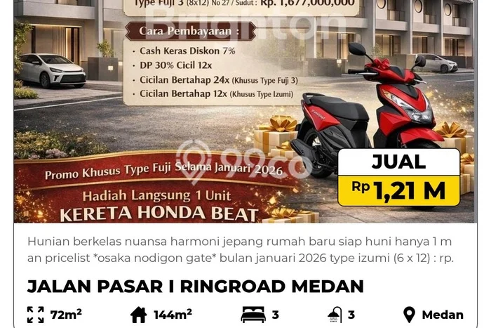 Rumah Strategis Minimalis Lb 142m2 di Medan Selayang, Medan Rumah Strategis Minimalis Lb 142m2 di Medan Selayang, Medan