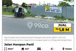 Lahan Strategis di Medan Denai Dijual dengan Luas 531m2 Lahan Strategis di Medan Denai Dijual dengan Luas 531m2