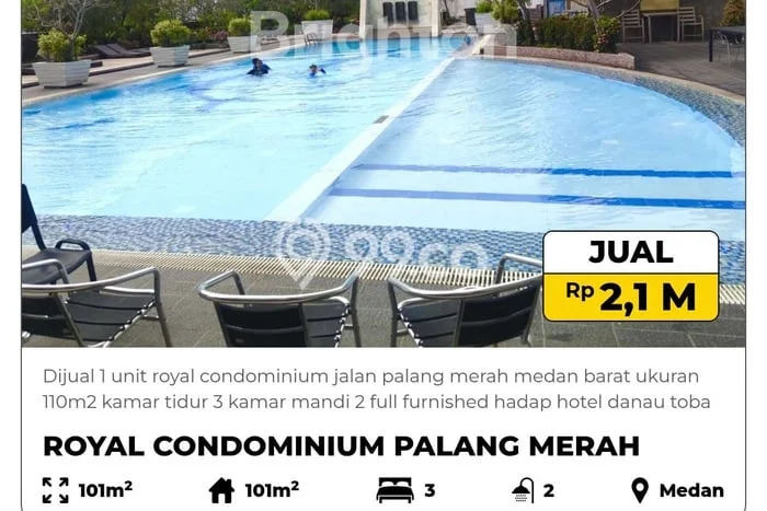 Apartemen Modern Dijual di Medan Barat, Medan Dilengkapi 3 KT dan 2 KM Apartemen Modern Dijual di Medan Barat, Medan Dilengkapi 3 KT dan 2 KM