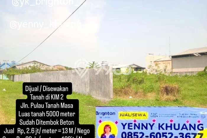 Tanah Dijual Lokasi Medan Deli, Medan dengan Luas Tanah 5000m2 dan Status - Tanah Dijual Lokasi Medan Deli, Medan dengan Luas Tanah 5000m2 dan Status -