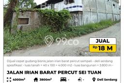 Gudang Dijual di Percut Sei Tuan Deli Serdang dengan LB 3800m2 Gudang Dijual di Percut Sei Tuan Deli Serdang dengan LB 3800m2