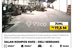 Dijual Gudang di Medan Sunggal Medan LT 4925m2 / LB 3828m2 Dijual Gudang di Medan Sunggal Medan LT 4925m2 / LB 3828m2