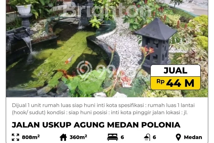 Hunian Mewah Dijual LT 808m2 di Medan Polonia, Medan Hunian Mewah Dijual LT 808m2 di Medan Polonia, Medan