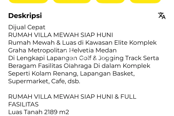 Rumah Mewah Dijual LT 2189m2 di Medan Helvetia, Medan Rumah Mewah Dijual LT 2189m2 di Medan Helvetia, Medan