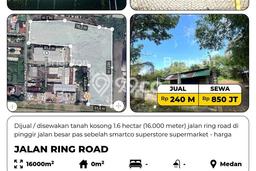 Tanah Strategis Dijual di Medan Sunggal Medan 16000m2 Tanah Strategis Dijual di Medan Sunggal Medan 16000m2