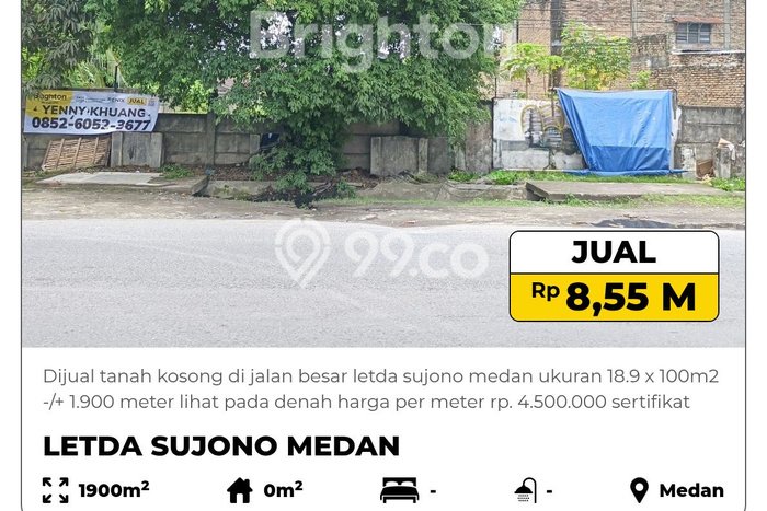 Lahan Dijual Lokasi Medan Tembung, Medan dengan Luas Tanah 1900m2 dan Status SHM Lahan Dijual Lokasi Medan Tembung, Medan dengan Luas Tanah 1900m2 dan Status SHM