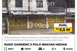 Unit Ruko Dijual di Medan Barat Medan 480m2 Unit Ruko Dijual di Medan Barat Medan 480m2