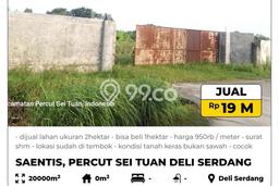 Lahan Investasi Lokasi Percut Sei Tuan Deli Serdang SHM Lahan Investasi Lokasi Percut Sei Tuan Deli Serdang SHM