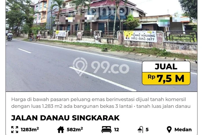 Hunian Mewah Siap Huni LT 1283m2 di Medan Barat, Medan Hunian Mewah Siap Huni LT 1283m2 di Medan Barat, Medan