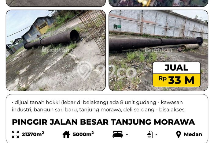 Gudang Bagus LT 21370m2 LB 5000m2 Dijual di Tanjung Morawa Deli Serdang Gudang Bagus LT 21370m2 LB 5000m2 Dijual di Tanjung Morawa Deli Serdang
