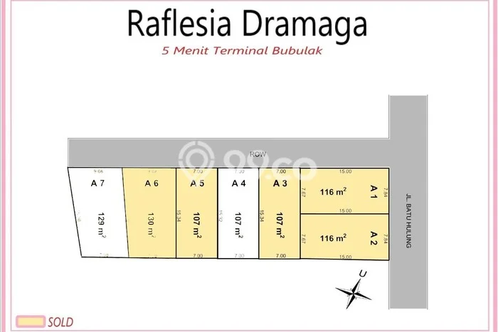 Tanah di Dramaga, Bogor Luas 129m2 Dijual Segera Tanah di Dramaga, Bogor Luas 129m2 Dijual Segera