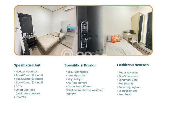 Investasi Kost Dijual di Dramaga, Bogor, Spesifikasi 4 KT, 4 KM, 64m2 Investasi Kost Dijual di Dramaga, Bogor, Spesifikasi 4 KT, 4 KM, 64m2