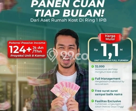 Aset Investasi! Rumah Kost Dijual di Dramaga, Bogor, 4 KT, 4 KM, Luas 64m2 Aset Investasi! Rumah Kost Dijual di Dramaga, Bogor, 4 KT, 4 KM, Luas 64m2