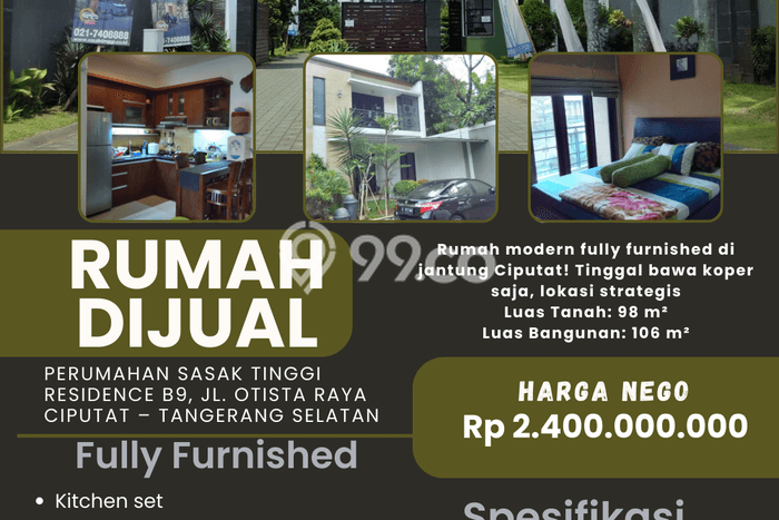Dijual Cepat Rumah Favorit Siap Huni LB 106m2 di Ciputat, Tangerang Selatan Dijual Cepat Rumah Favorit Siap Huni LB 106m2 di Ciputat, Tangerang Selatan