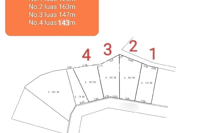 Untuk Dijual Tanah di Bandung, Luas 147m2 SHM Untuk Dijual Tanah di Bandung, Luas 147m2 SHM
