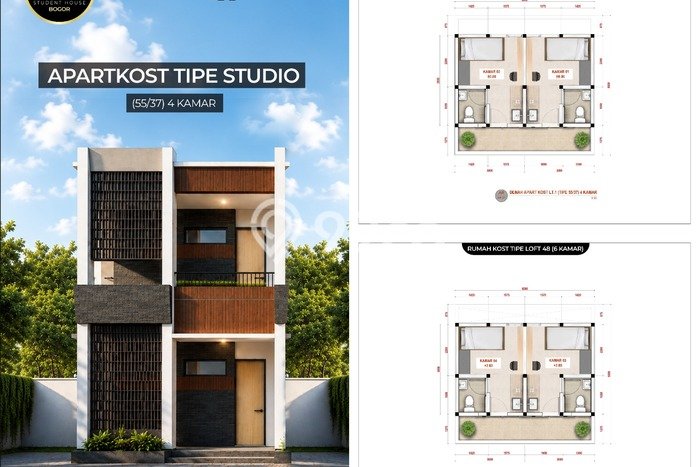 Dijual Kost Strategis di Dramaga, Bogor 4 KT, 4 KM, Luas Bangunan 55m2 Dijual Kost Strategis di Dramaga, Bogor 4 KT, 4 KM, Luas Bangunan 55m2