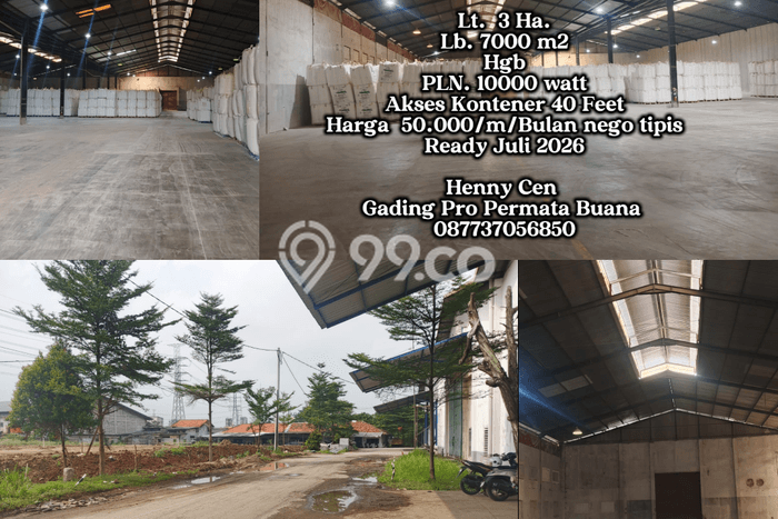 Unit Gudang disewakan di Cikupa Tangerang dengan LT 30000m2 / LB 7000m2 Unit Gudang disewakan di Cikupa Tangerang dengan LT 30000m2 / LB 7000m2