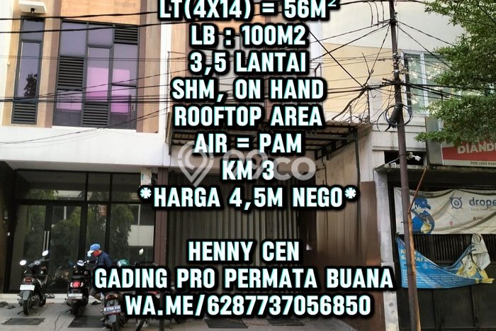 Dijual! Ruko di Puri Indah Jakarta Barat LT 56m2 / LB 100m2 Kawasan Bisnis Dijual! Ruko di Puri Indah Jakarta Barat LT 56m2 / LB 100m2 Kawasan Bisnis