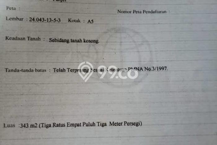 Lahan untuk Dijual di Denpasar Selatan Denpasar Luas 343m2 Lahan untuk Dijual di Denpasar Selatan Denpasar Luas 343m2