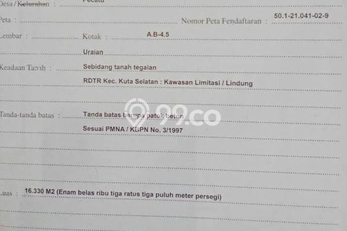Kavling Tanah untuk Dijual di Uluwatu, Badung, Luas 16300m2 Kavling Tanah untuk Dijual di Uluwatu, Badung, Luas 16300m2